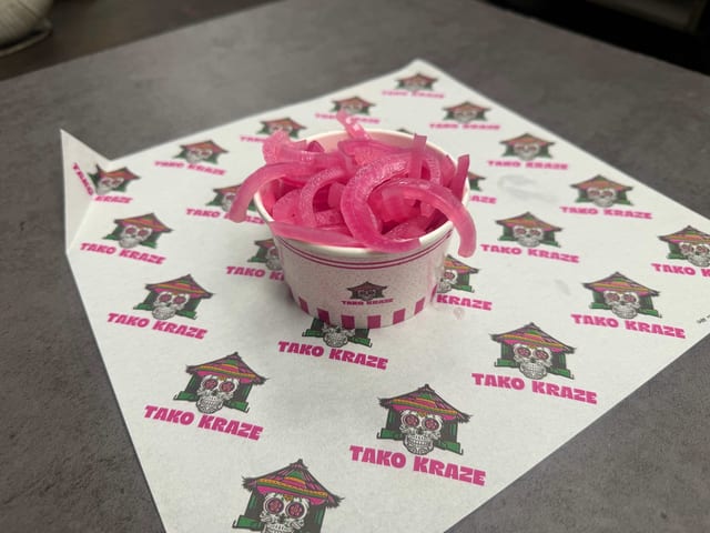 Pickled Red Onions.